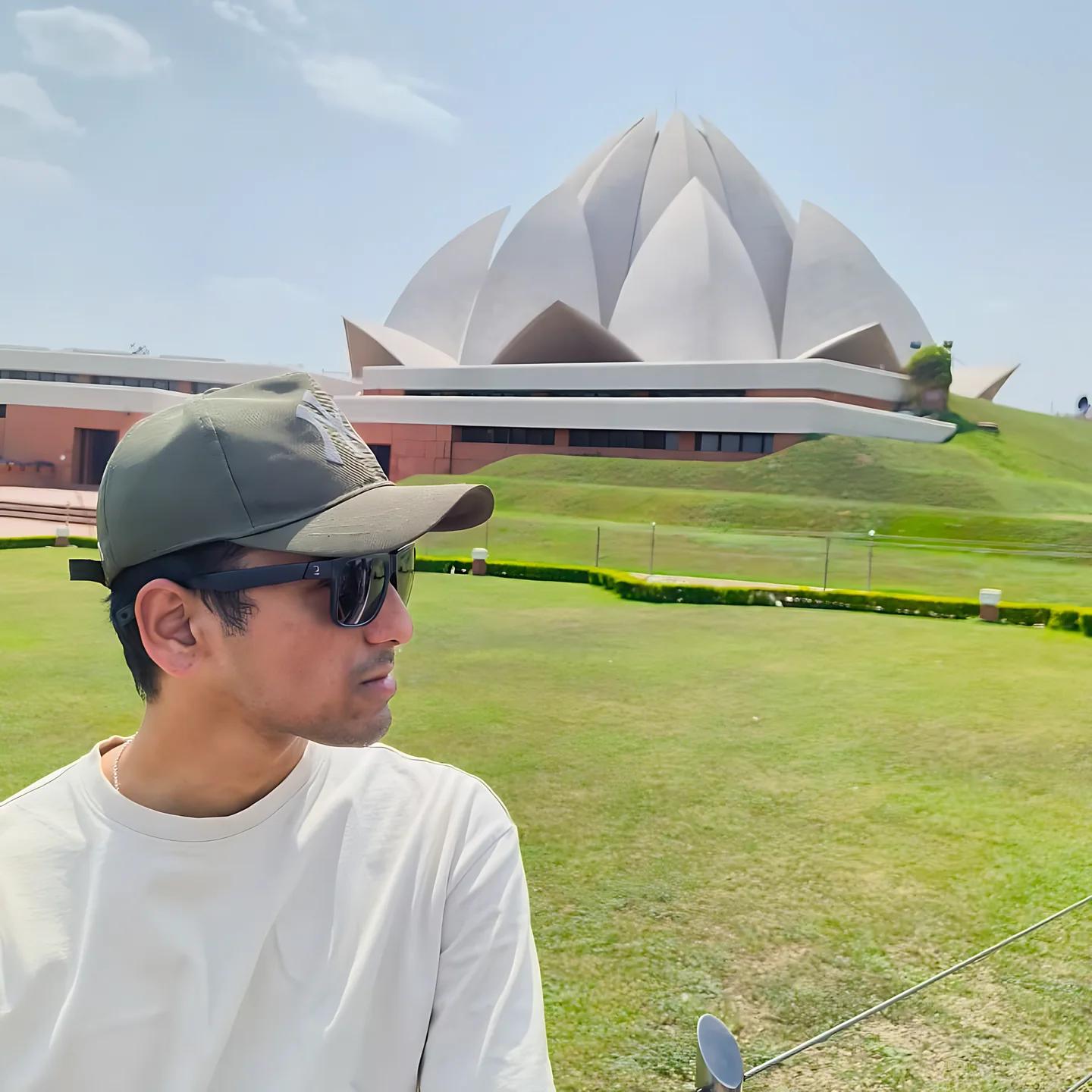 Harshal Palande at the Lotus Temple, New Delhi